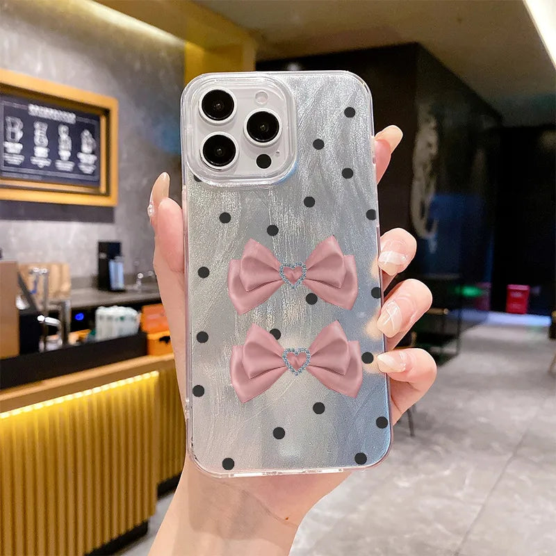PC Bow Knot Hollow Out Vacation Classic Style Phone Cases Phone Accessories