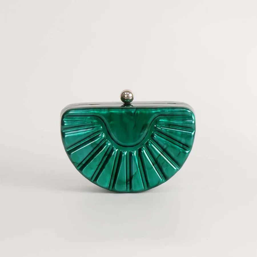 Acrylic Solid Color Semicircle Evening Bags