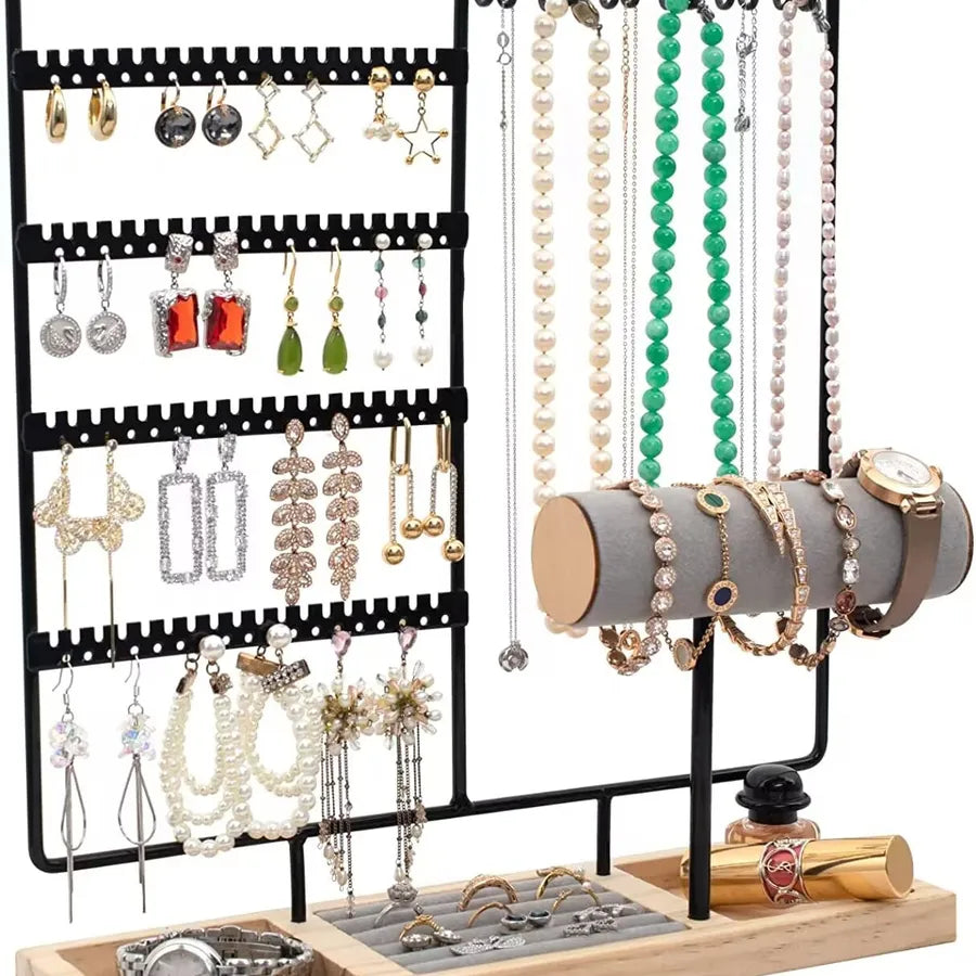 Wrought Iron 108 Hole Earrings Jewelry Rack Jewelry Props Storage Box Jewelry Rack Suitable for Bracelet Necklace Ring