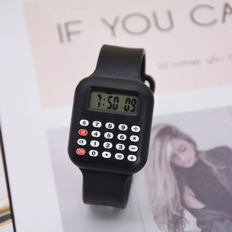 New Children's Watch Student Party Watch Electronic Calculator Watch Date Calculator Digital Multifunctional Electronic Watch