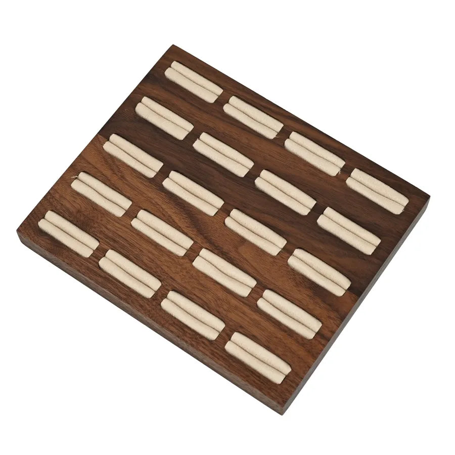 Walnut ring display stand counter jewelry display props jewelry decoration jewelry storage tray ear studs tray