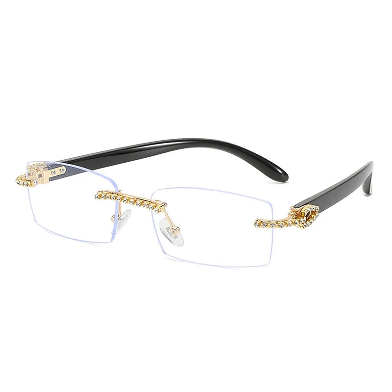 Retro Vacation Rectangle Pc Square Frameless Men's Sunglasses
