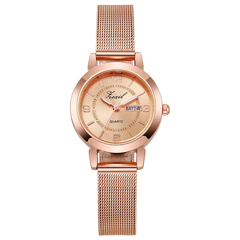 casual solid color horseshoe buckle quartz women's watches