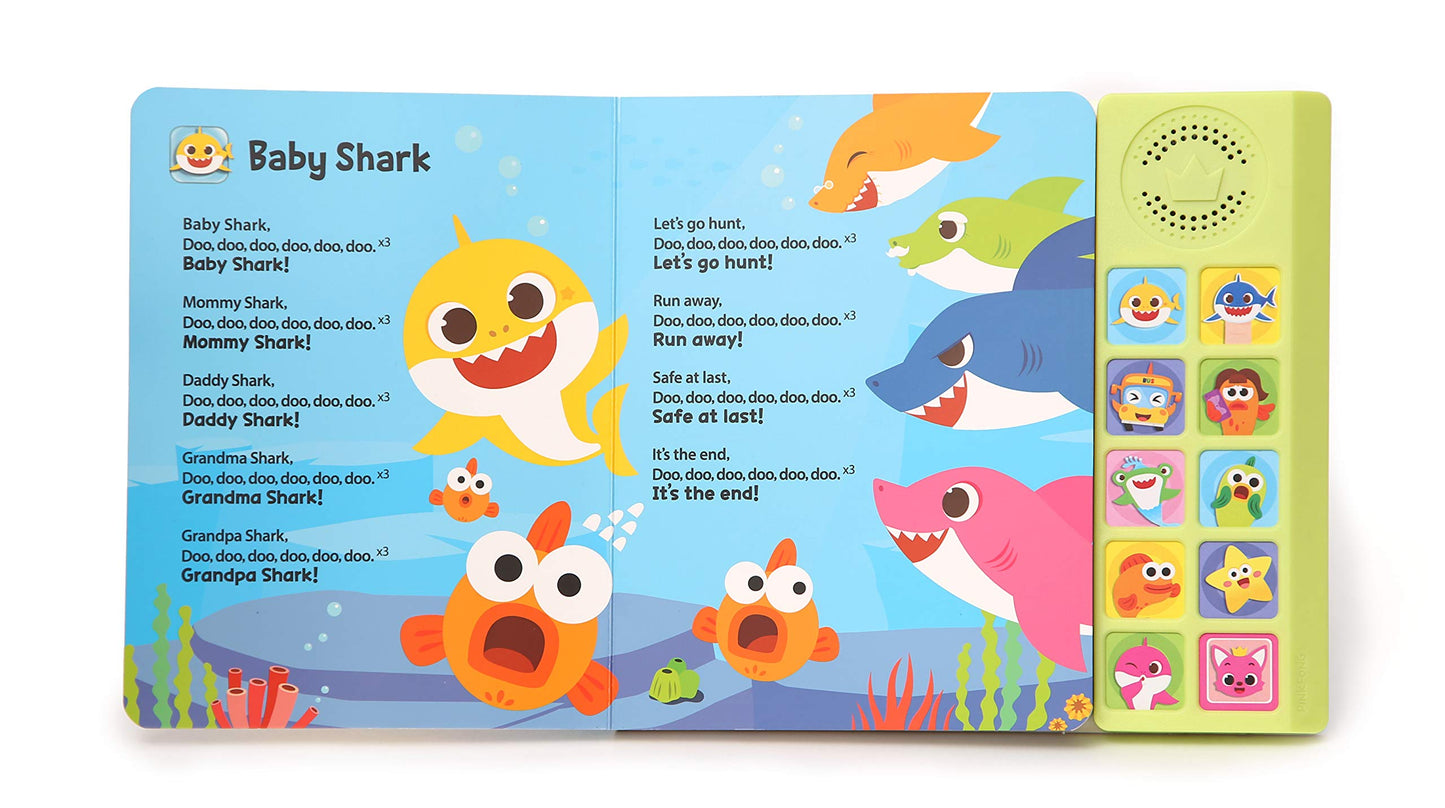 Pinkfong Baby Shark Sing-Alongs 10-Button Sound Book | Interactive Toddler Read-Along