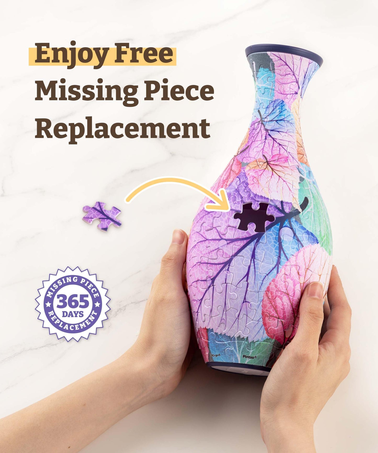 Pintoo 3D Puzzle Vase S1024 – Translucent 160-Piece Flower Vase for Unique Home Decor