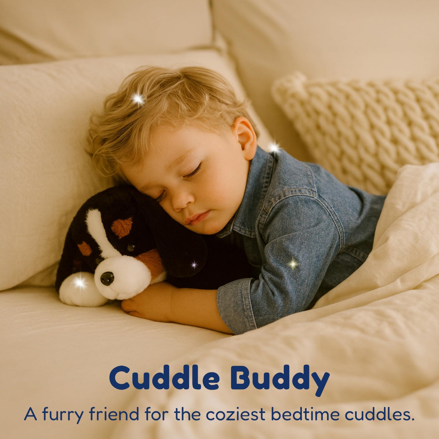 PixieCrush Bernese Mommy Dog Plush — 4 Puppies Inside | Huggable Toy for Kids 3+