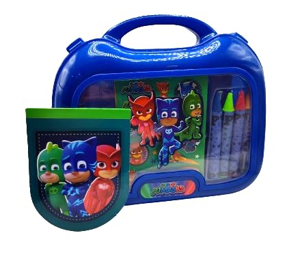 PJ Masks Carry Along Coloring and Activity Set | Carry Case, Crayons, Doodle Pad & Stickers for Toddlers