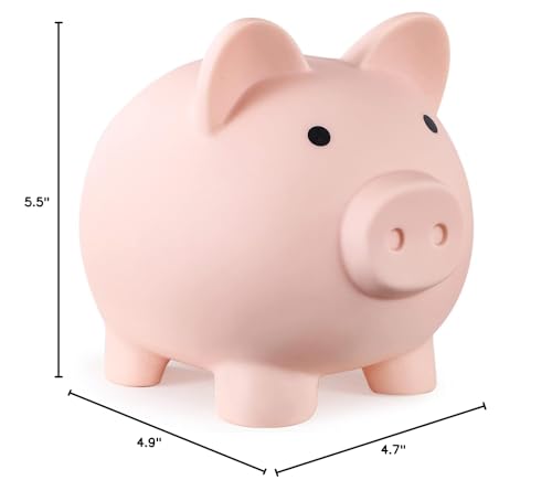 PJDRLLC Piggy Bank | Unbreakable Plastic Money Bank for Kids | Medium Size