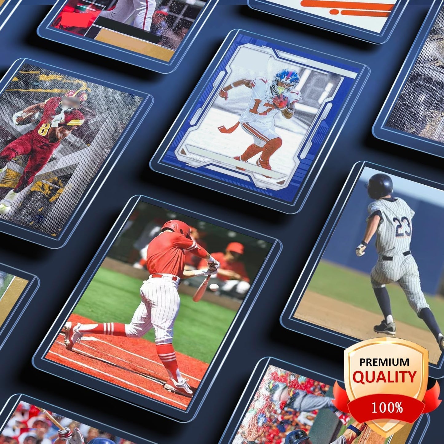 PJU 200 Hard Plastic Card Sleeves – Premium 3x4 Baseball Card Protectors (100 Hard, 100 Soft)