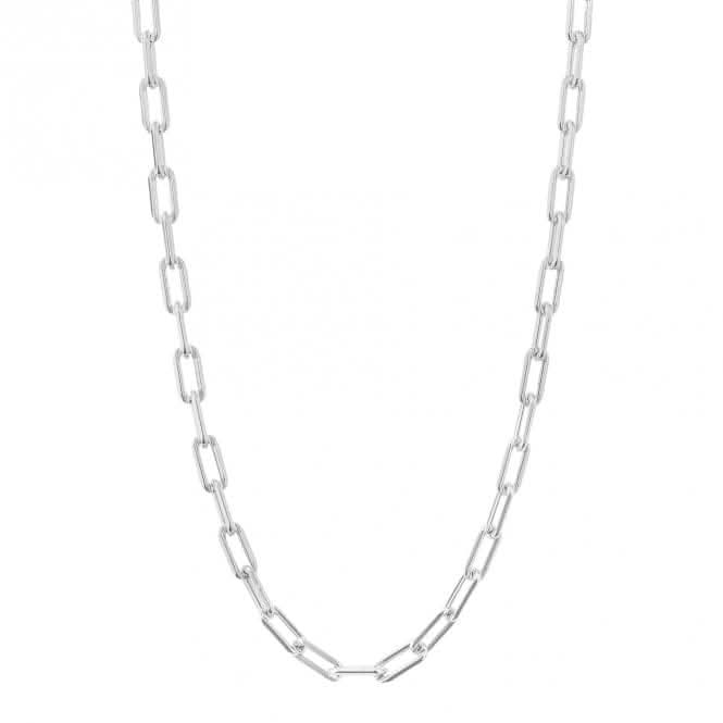 Plain Link Chain Wth Charm Carrier Necklace N4524