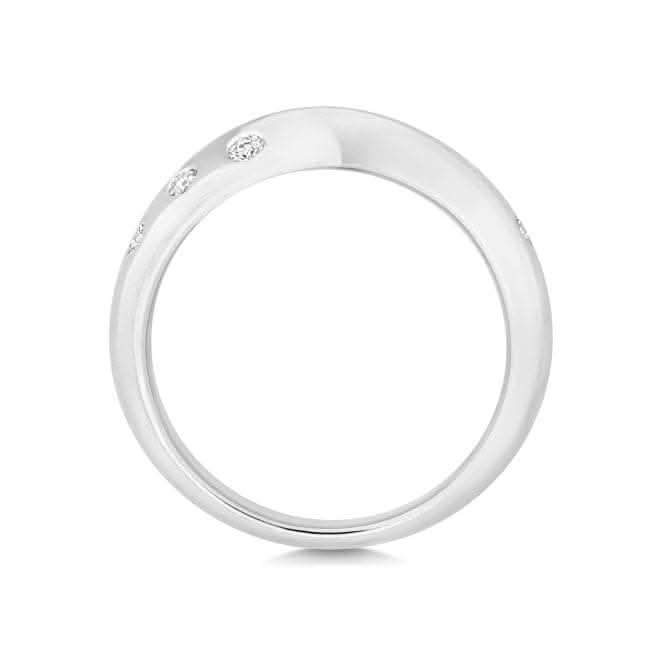 Wedding Band Platinum Crossover Band Ring WP244/I