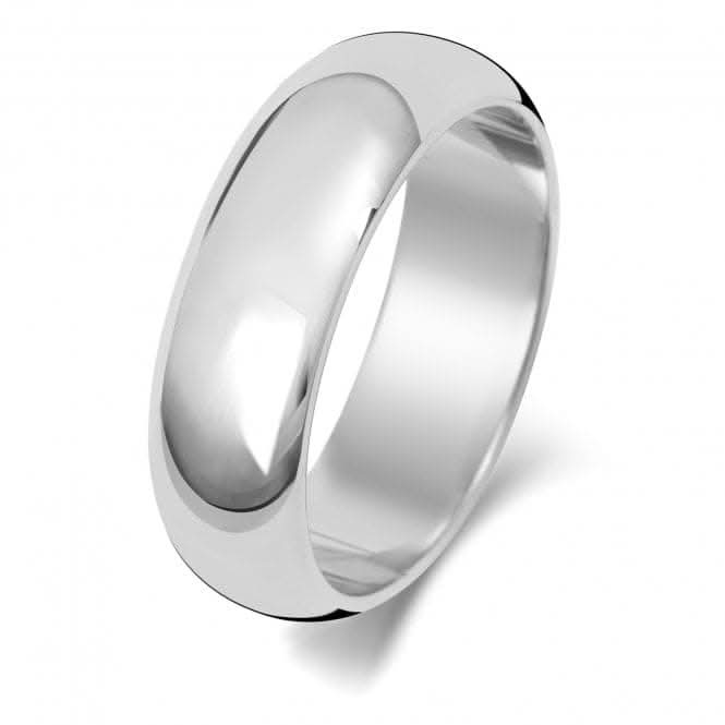 Wedding Band Platinum D Shape 6mm-1.5 Wedding Ring WP106M