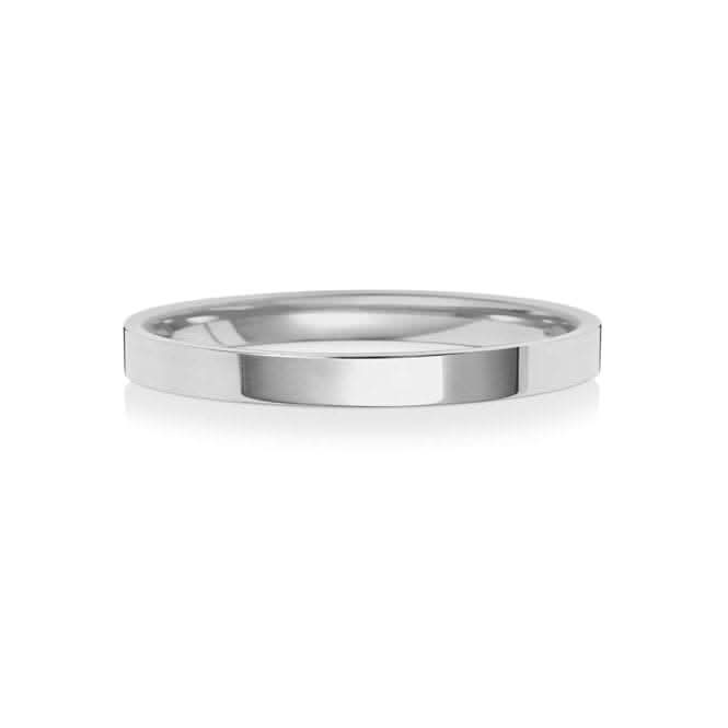 Wedding Band Platinum Flat Court 2mm-1.7 Wedding Ring WP121EH