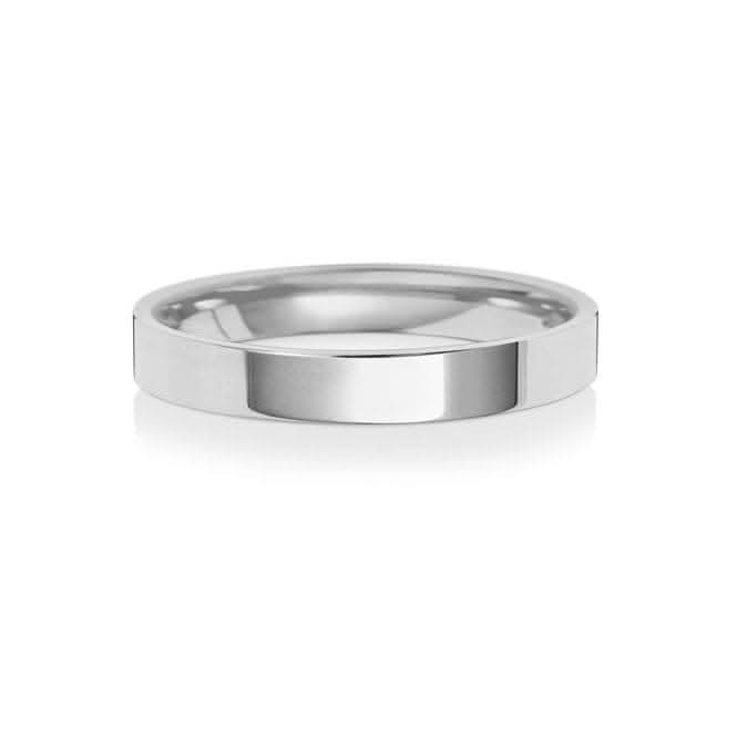 Wedding Band Platinum Flat Court 3mm-2.0 Wedding Ring WP123EH