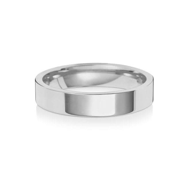 Wedding Band Platinum Flat Court 4mm-2.05 Wedding Ring WP124EH