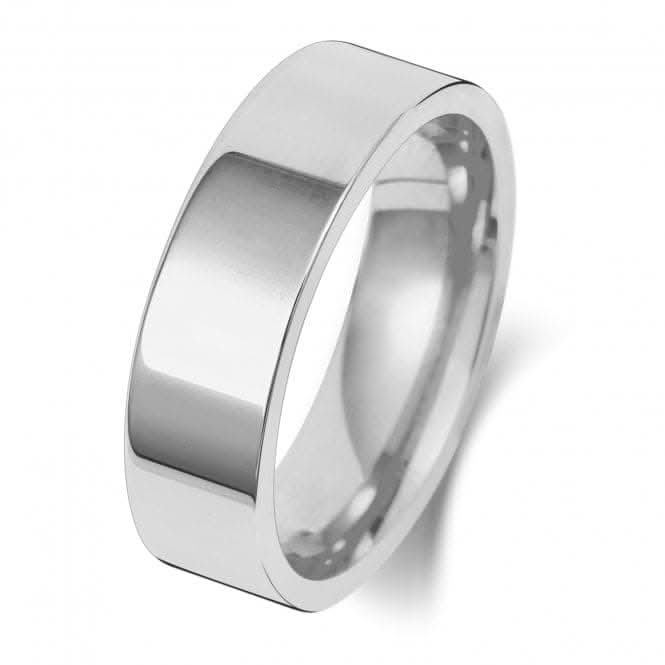 Wedding Band Platinum Flat Court 6mm-1.5 Wedding Ring WP126M