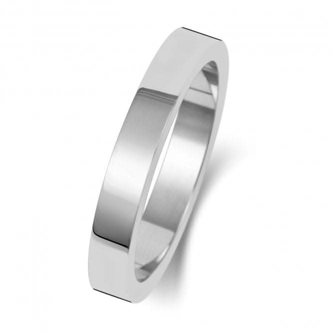 Wedding Band Platinum Flat Flat 3mm-1.15 Wedding Ring WP173L