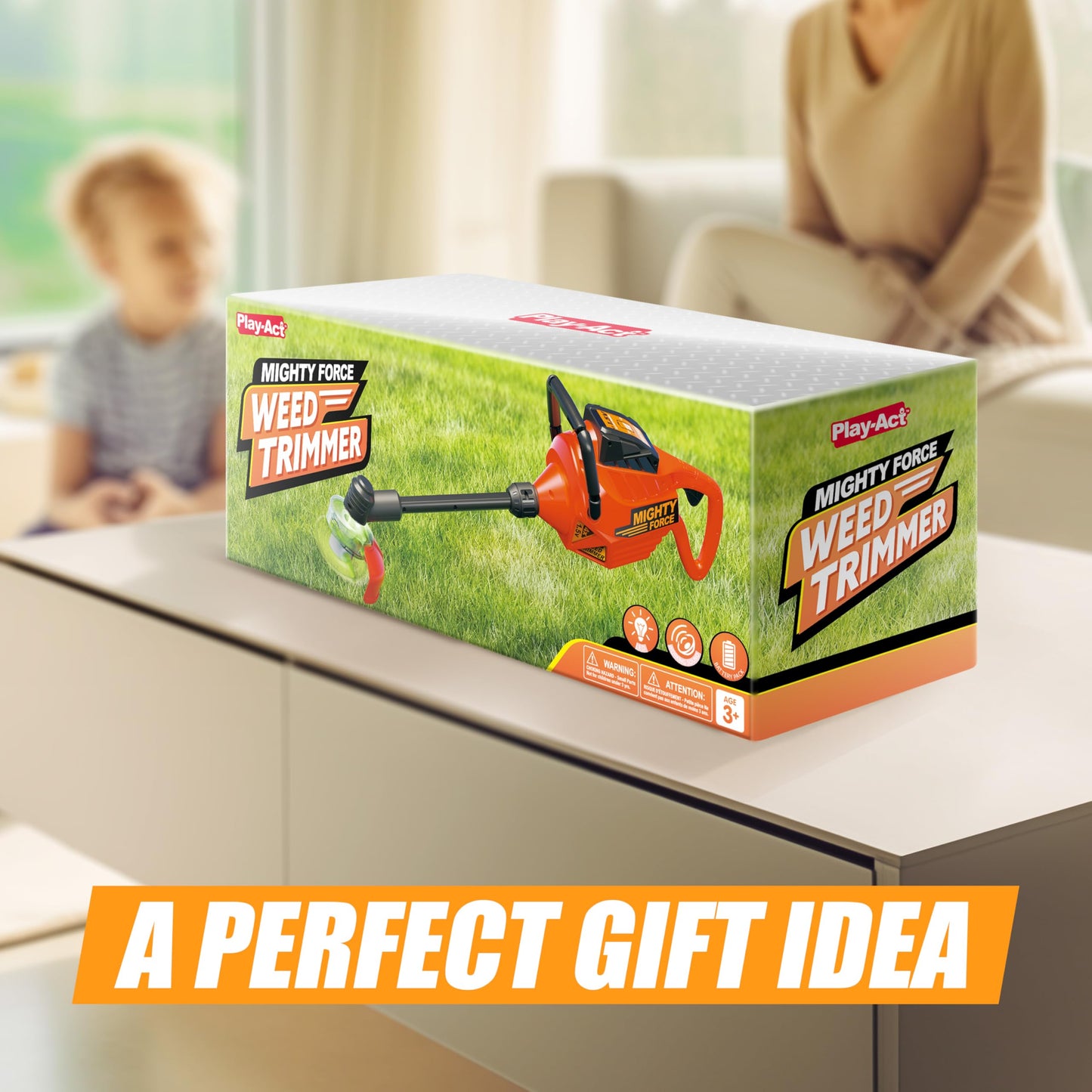 Play-Act Toddler Weed Trimmer - Modern Electronic Garden Toy for Ages 3-5