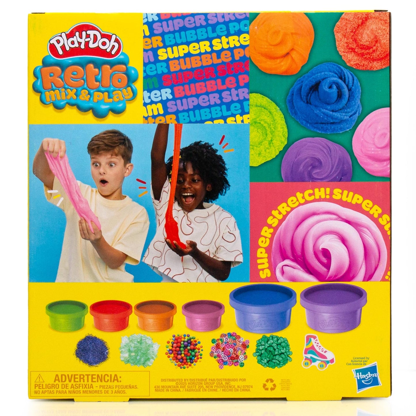 Play-Doh Retro Mix & Play Scented Compounds Kit – Cloud, Butter, Foam, Super Stretch | Sensory Dough & Gifts