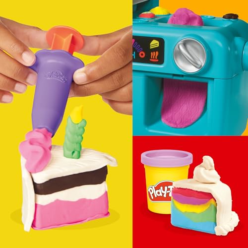 Play-Doh Super Slice Cake Playset – Spin Oven, 11 Cans & Kitchen Accessories for Ages 3+