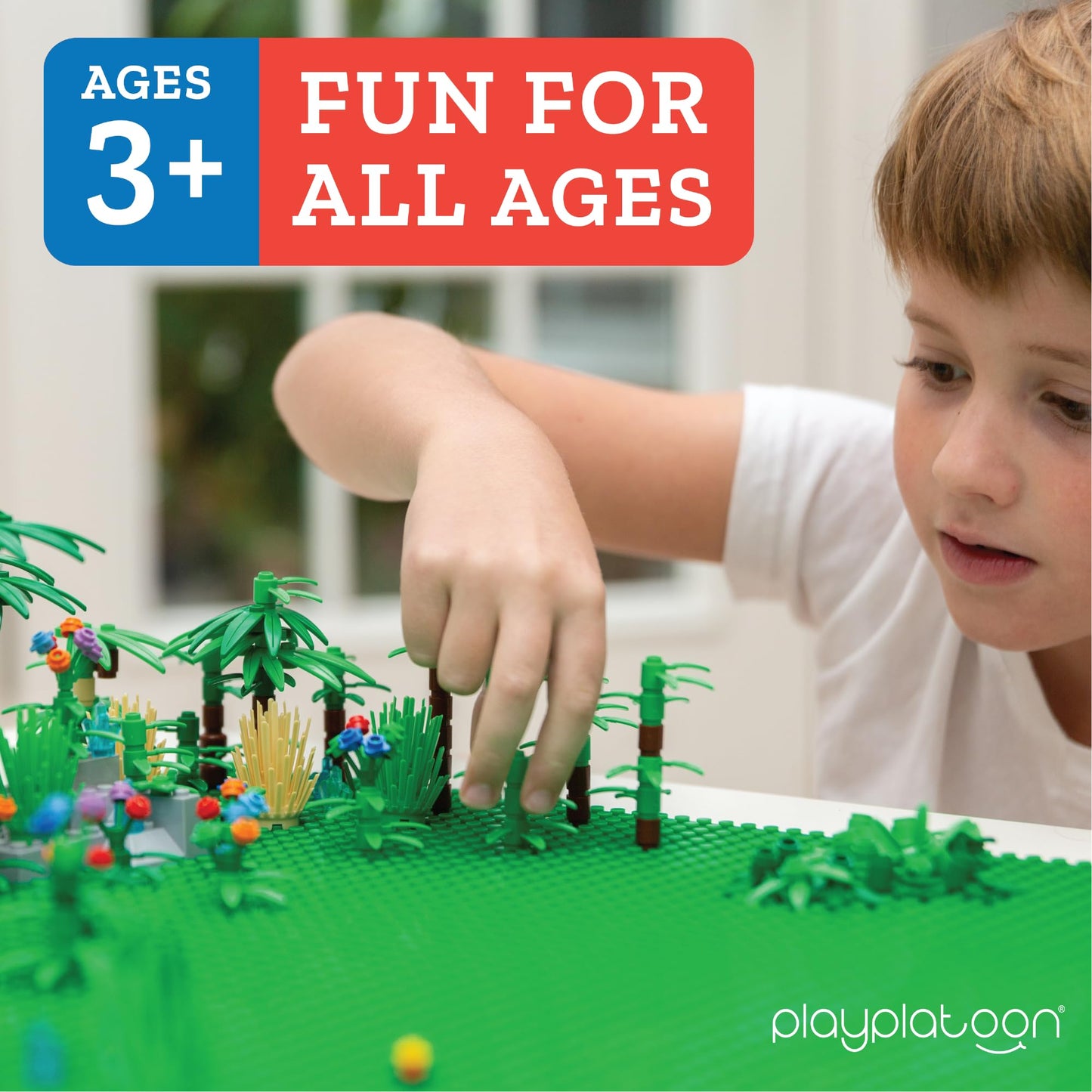 Play Platoon 404-Piece Jungle Building Bricks Kit – Botanical Forest Scene, LEGO-Compatible