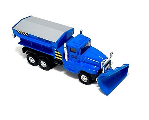 Playmaker Toys Show Plow Truck 6-inch Die Cast with Pullback Action – Blue