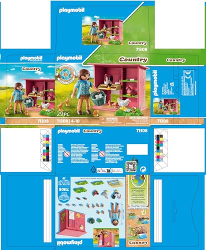 Playmobil Hen House – Eco-Friendly Farm Playset with Nesting Options