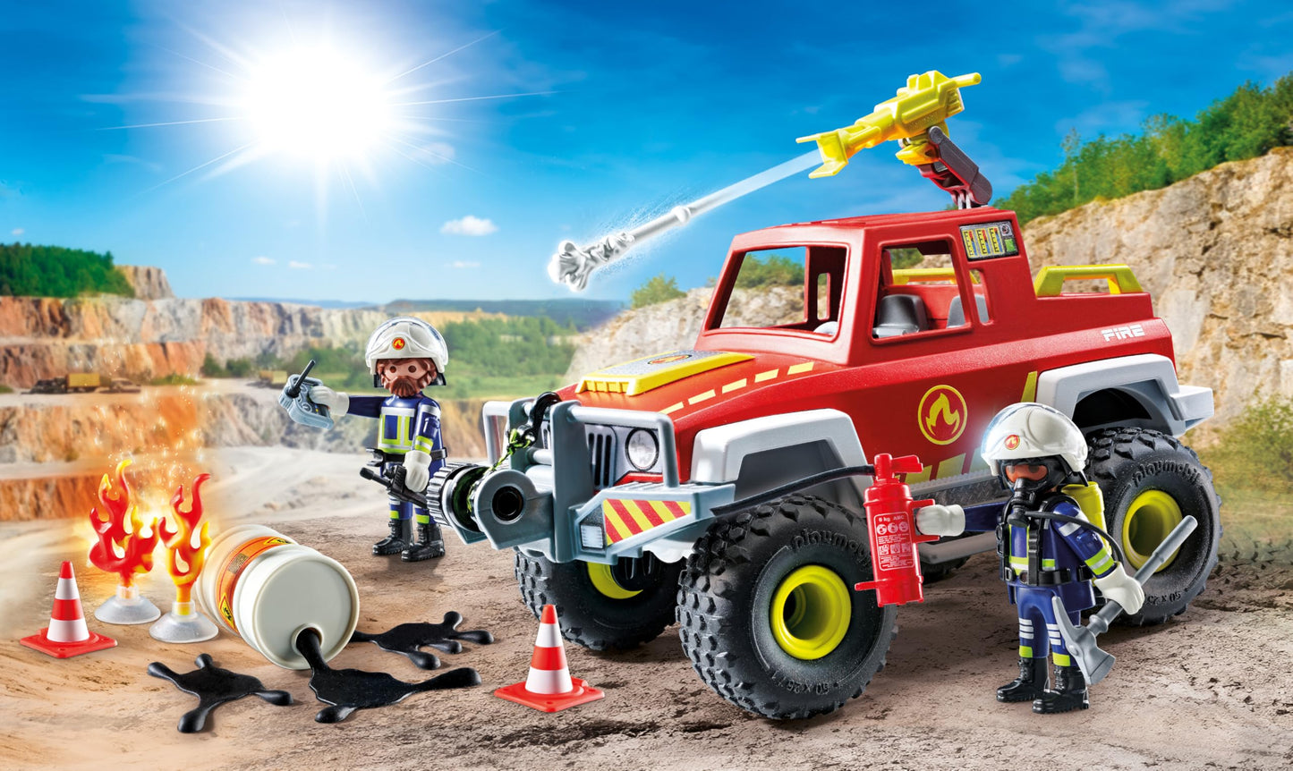 PLAYMOBIL Action Heroes 71824 Fire Truck – Durable Fire Engine Toy for Kids Aged 4+