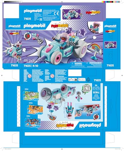 Playmobil Funstars: Racing Unicorn – Pull-Back Racer for Kids 4-10