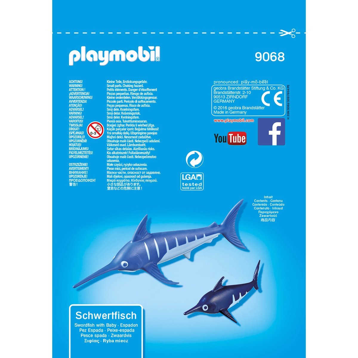 Playmobil Swordfish with Baby Building Set – Ocean Play for Kids 4-10