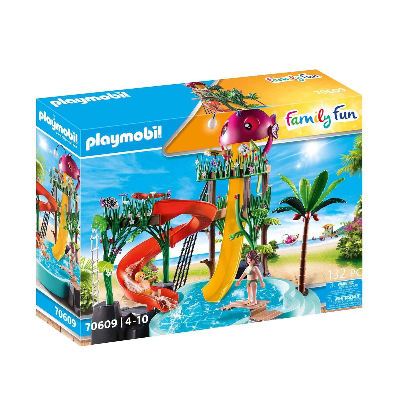 Playmobil Water Park with Slides – Interactive Pool Playset for Kids 4–10