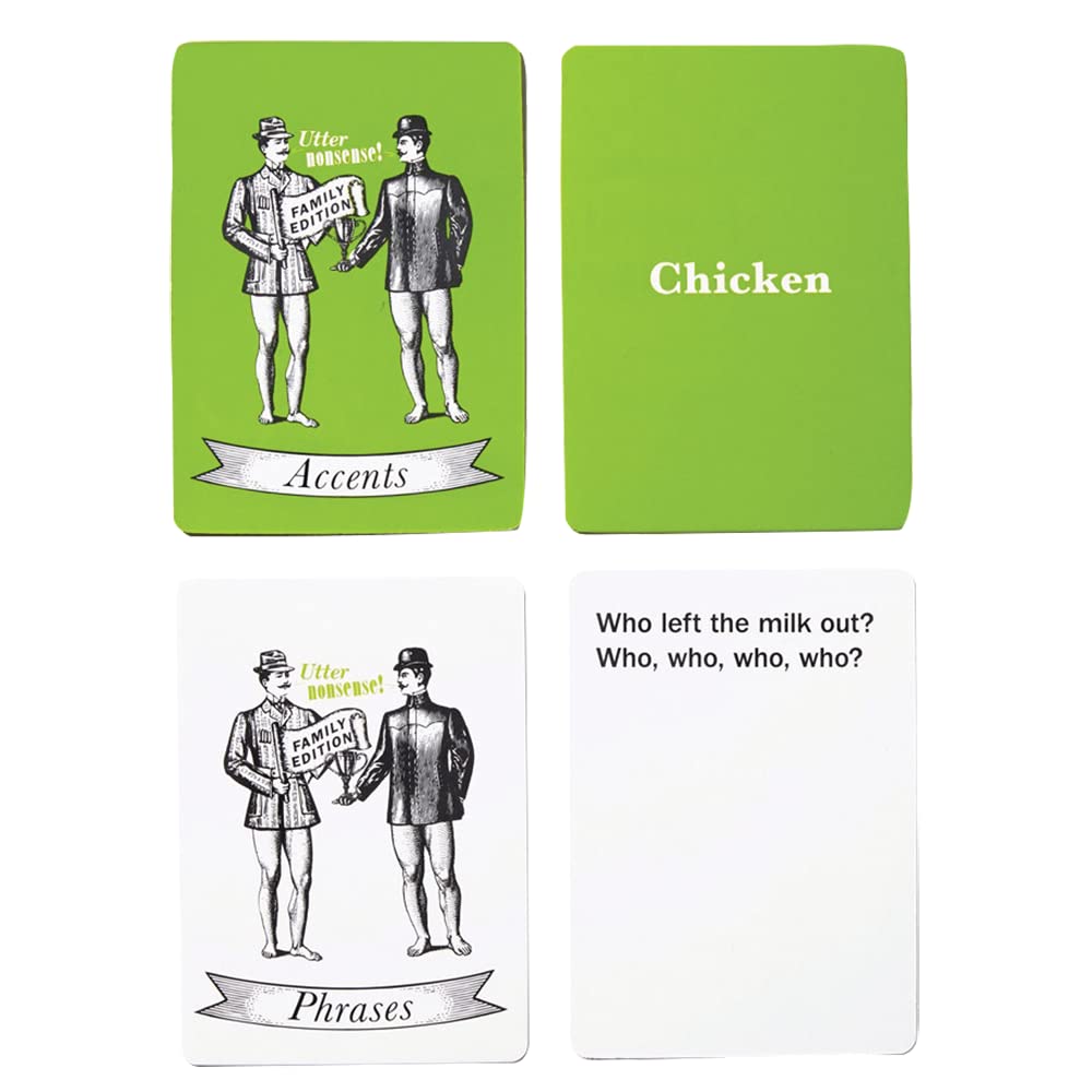 PlayMonster Utter Nonsense Family Edition - The Game of Funny Voices & Accents (Blue)