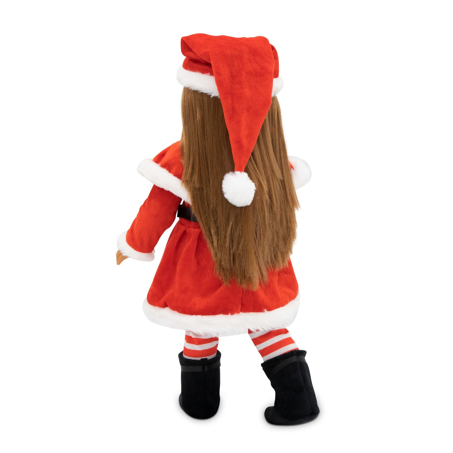 Playtime by Eimmie 18-Inch Doll Santa Dress Set with Hat & Shawl – Fits American, Journey, Generation & More