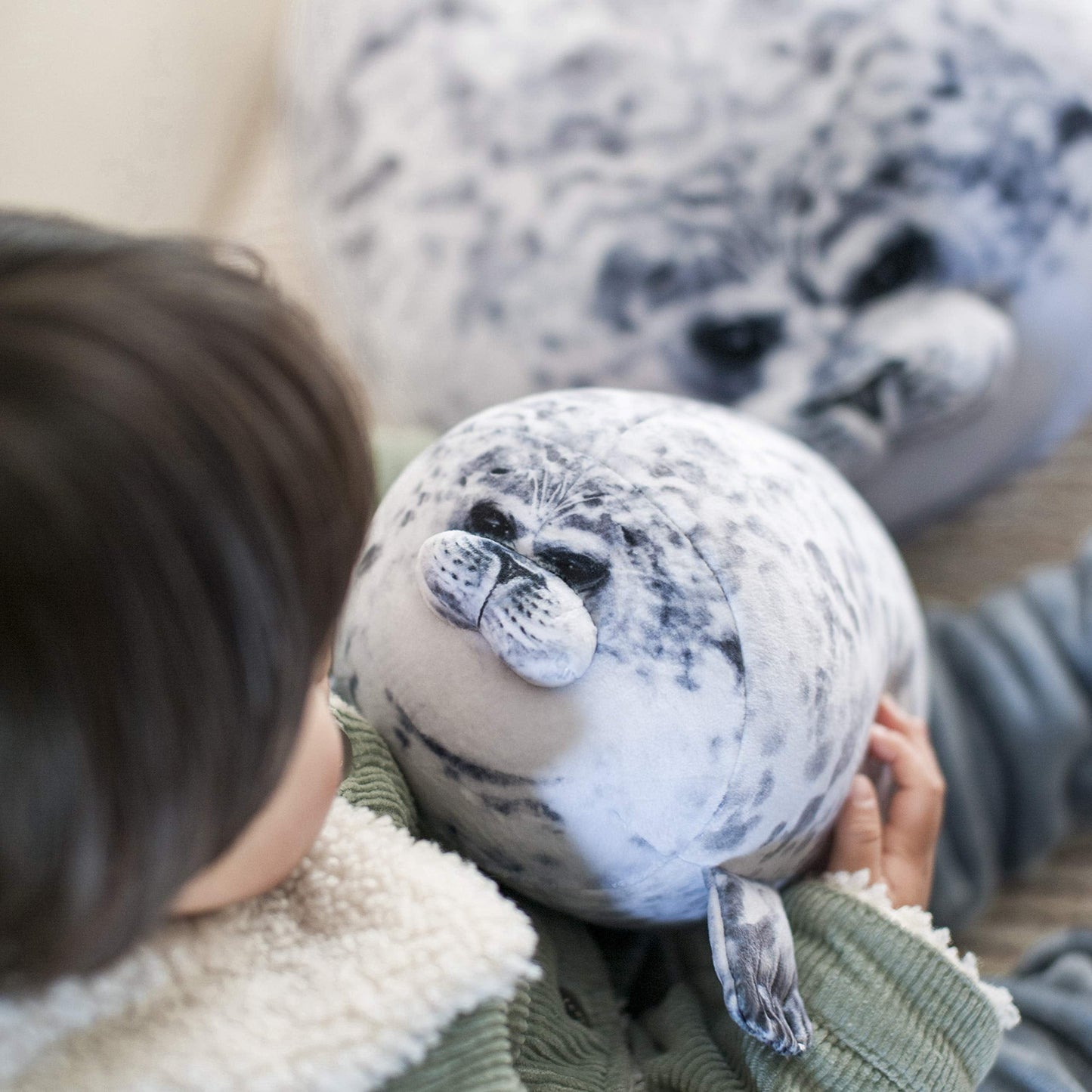 Plupiapio Seal Pillow – Chubby Seal Plush Toy, Soft Realistic Plush (Medium 17.6 in)
