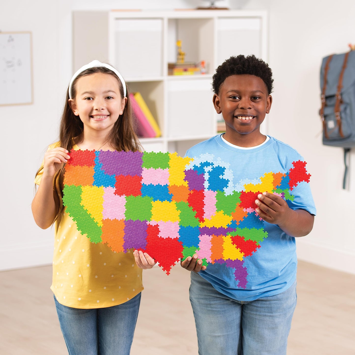 PLUS PLUS Puzzle by Number – 1,400-Piece US Map (STEM Building Blocks)