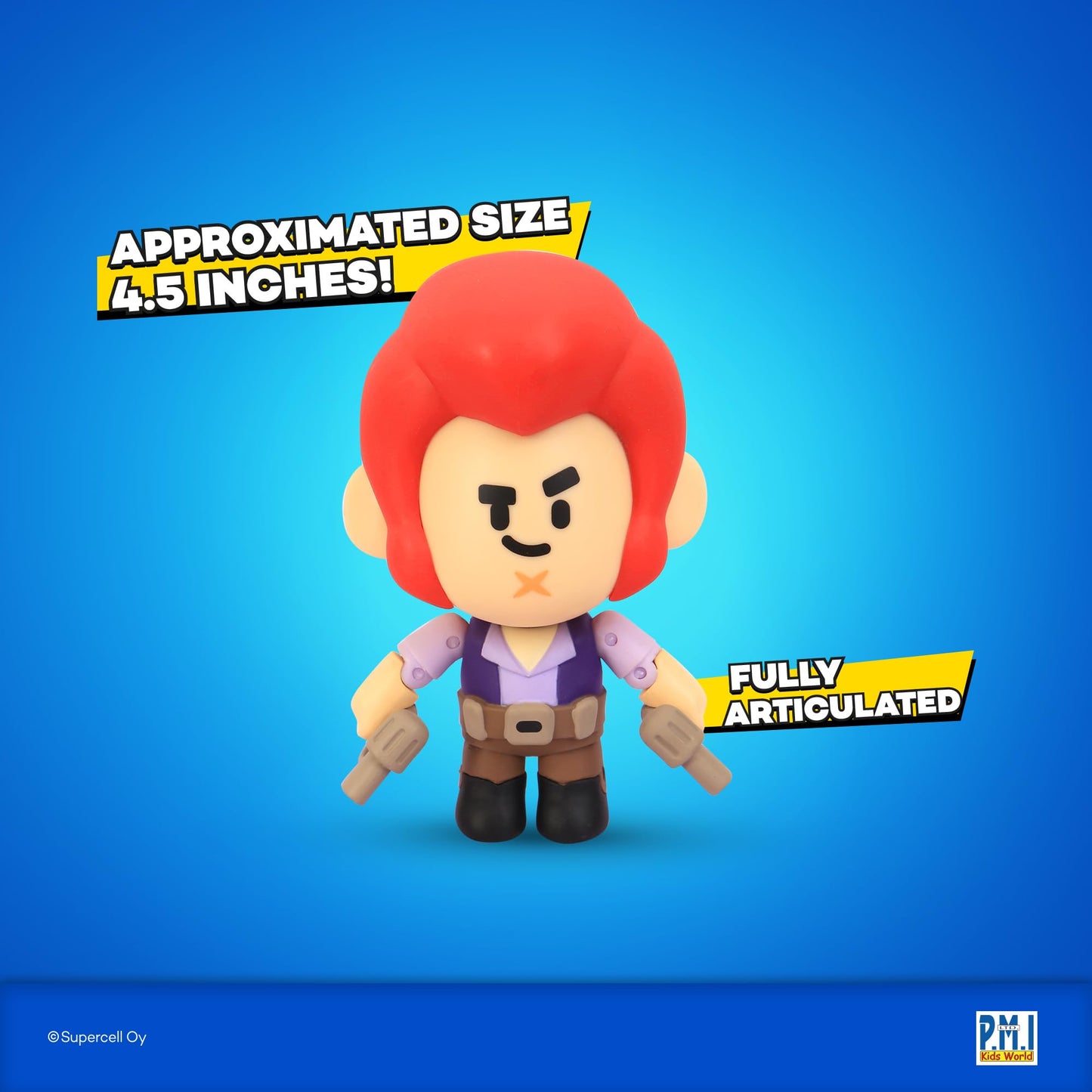 P.M.I. Brawl Stars Action Figures – Spike, Crow, Colt, Leon, Mortis | 4.5-Inch Collectibles