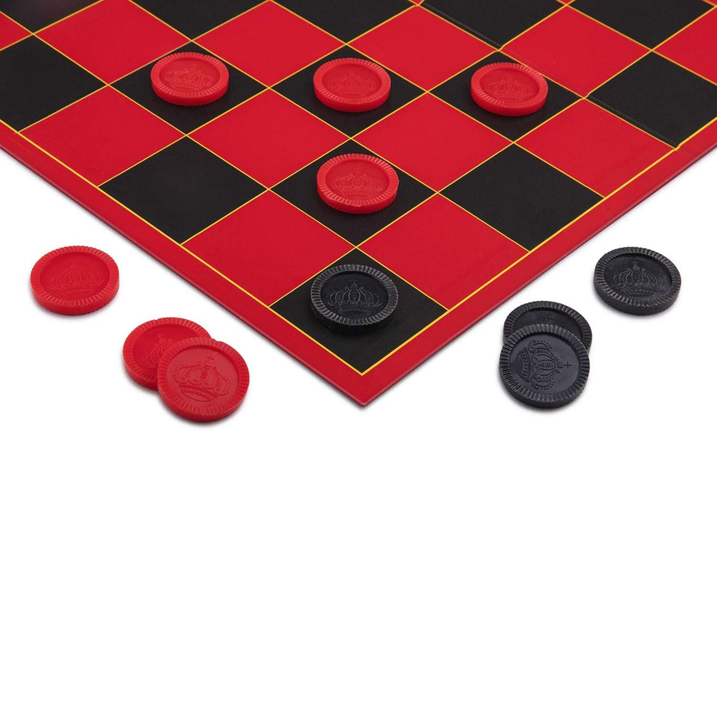 Point Games HI-Q Checkers & Tic-Tac-Toe Board Game Set | Interlocking Pieces & Folding Board