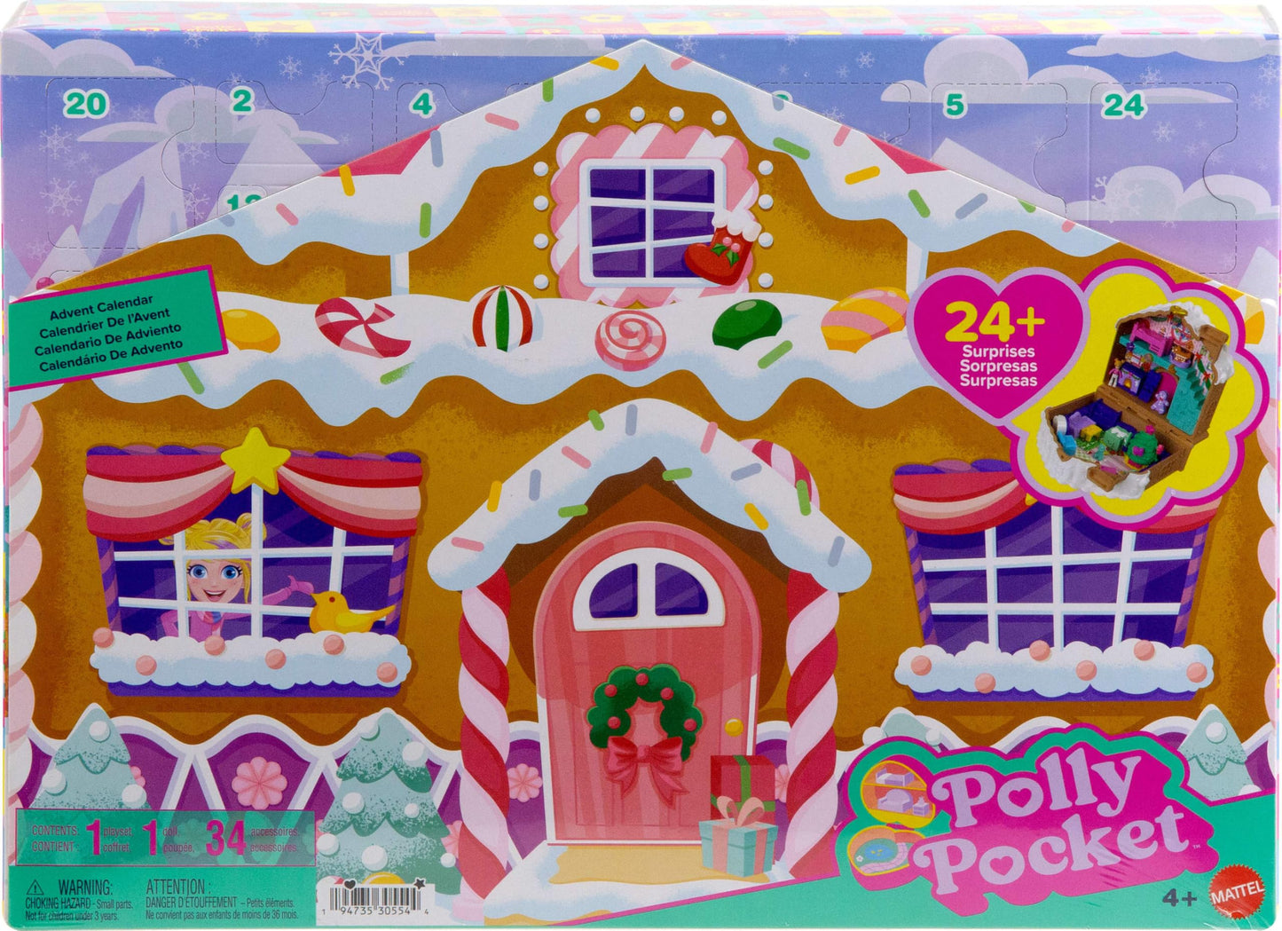 Polly Pocket Advent Calendar: 24+ Surprises in a DIY Gingerbread House Playset