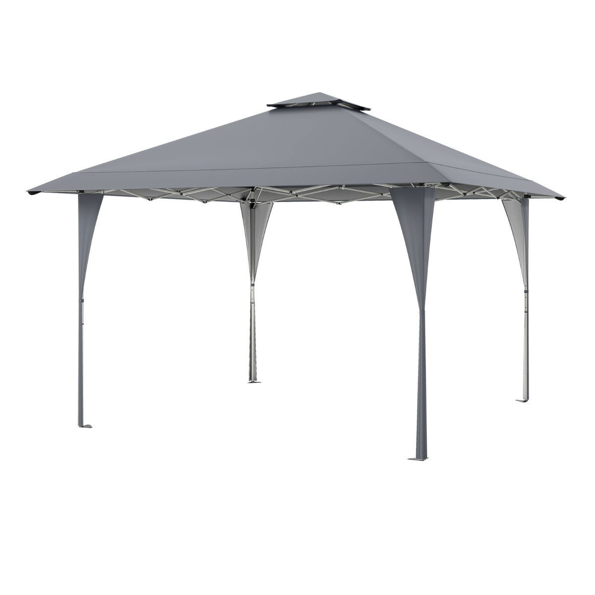 395 x 395 cm Pop up Canopy Tent with Vented Top and 8 Drainage Holes-Beige