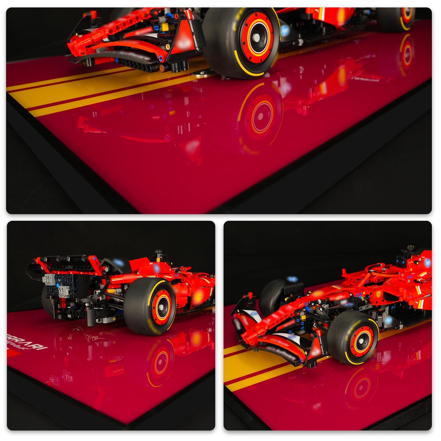 popbricks Display Wall Mount Board for Lego Technic Ferrari 42207 Race Car – Wall Art