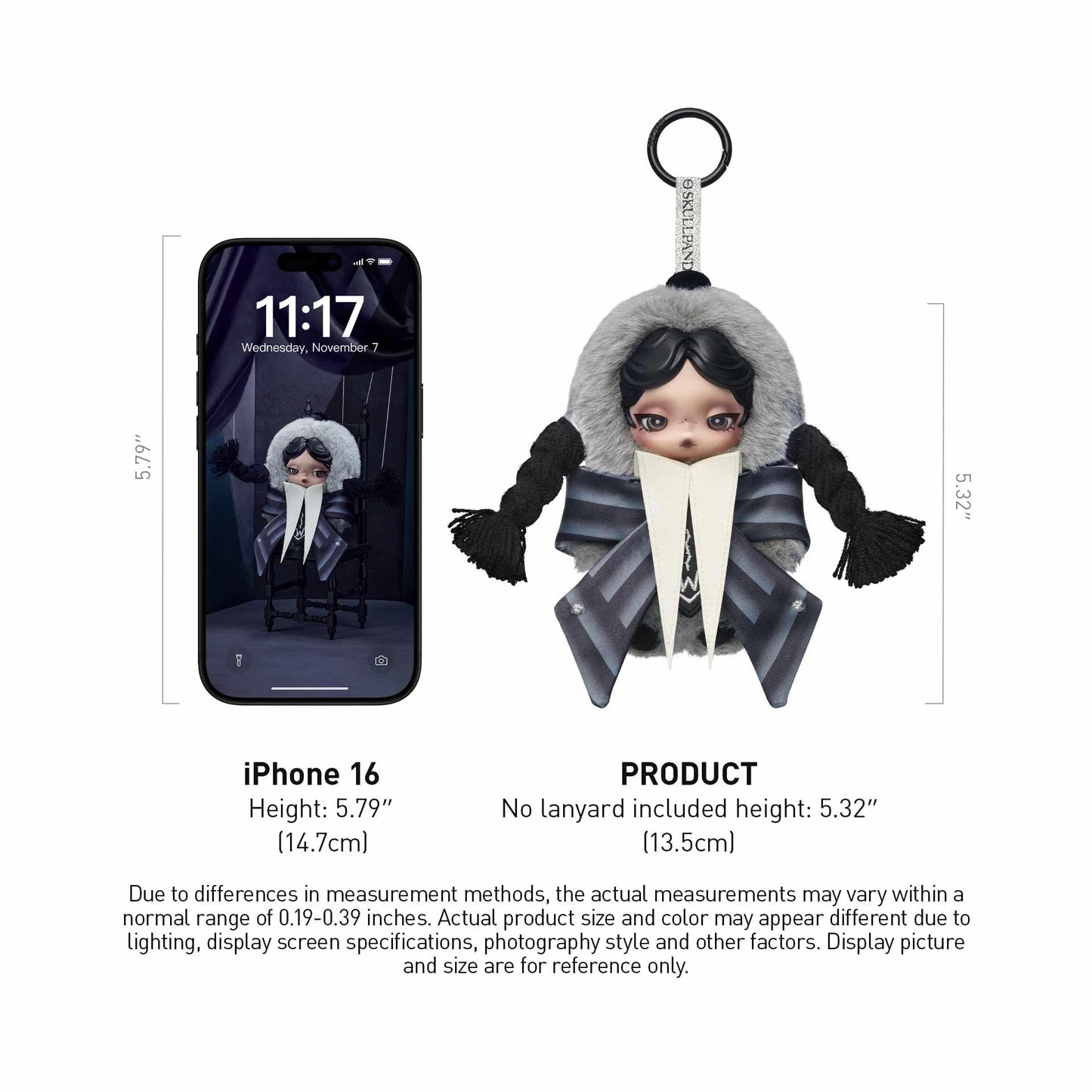 POP MART Skullpanda × Wednesday Plush – Nevermore Academy Uniform Version | Collectible Toy Charm