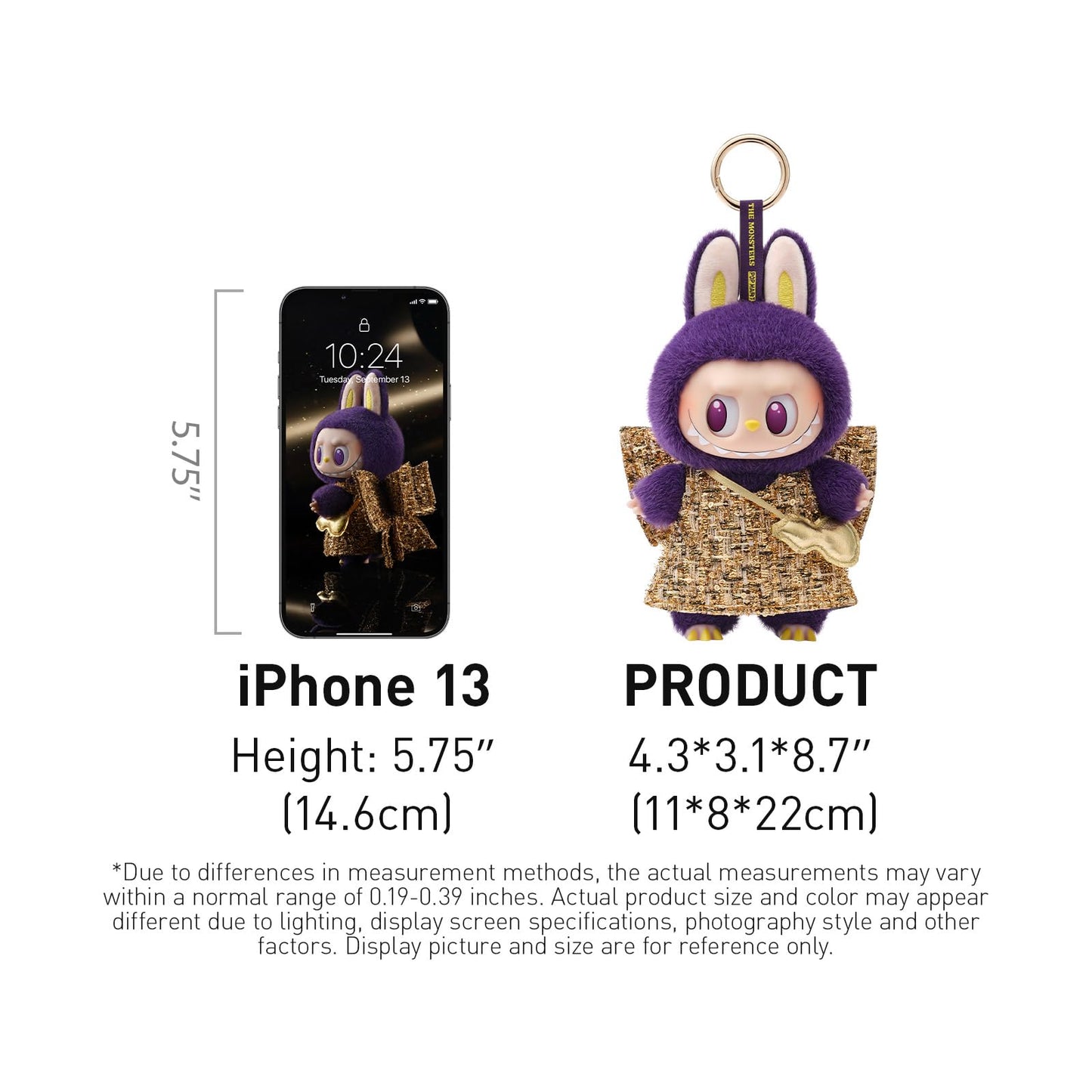 POP MART LABUBU × Pronounce Wings of Fortune Vinyl Plush Hanging Card | Collectible Desk Decor