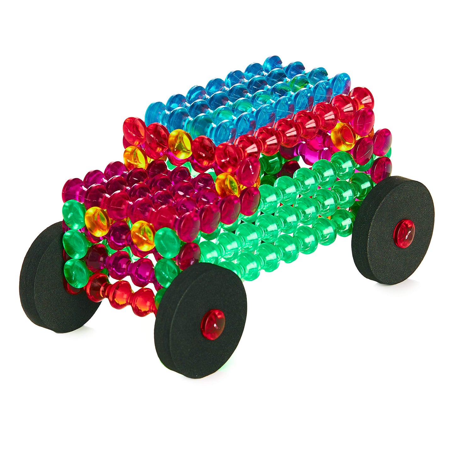 POPULAR PLAYTHINGS Playstix: 105-Piece Translucent Building Sticks Kit for Kids | STEM Construction Toy Gift