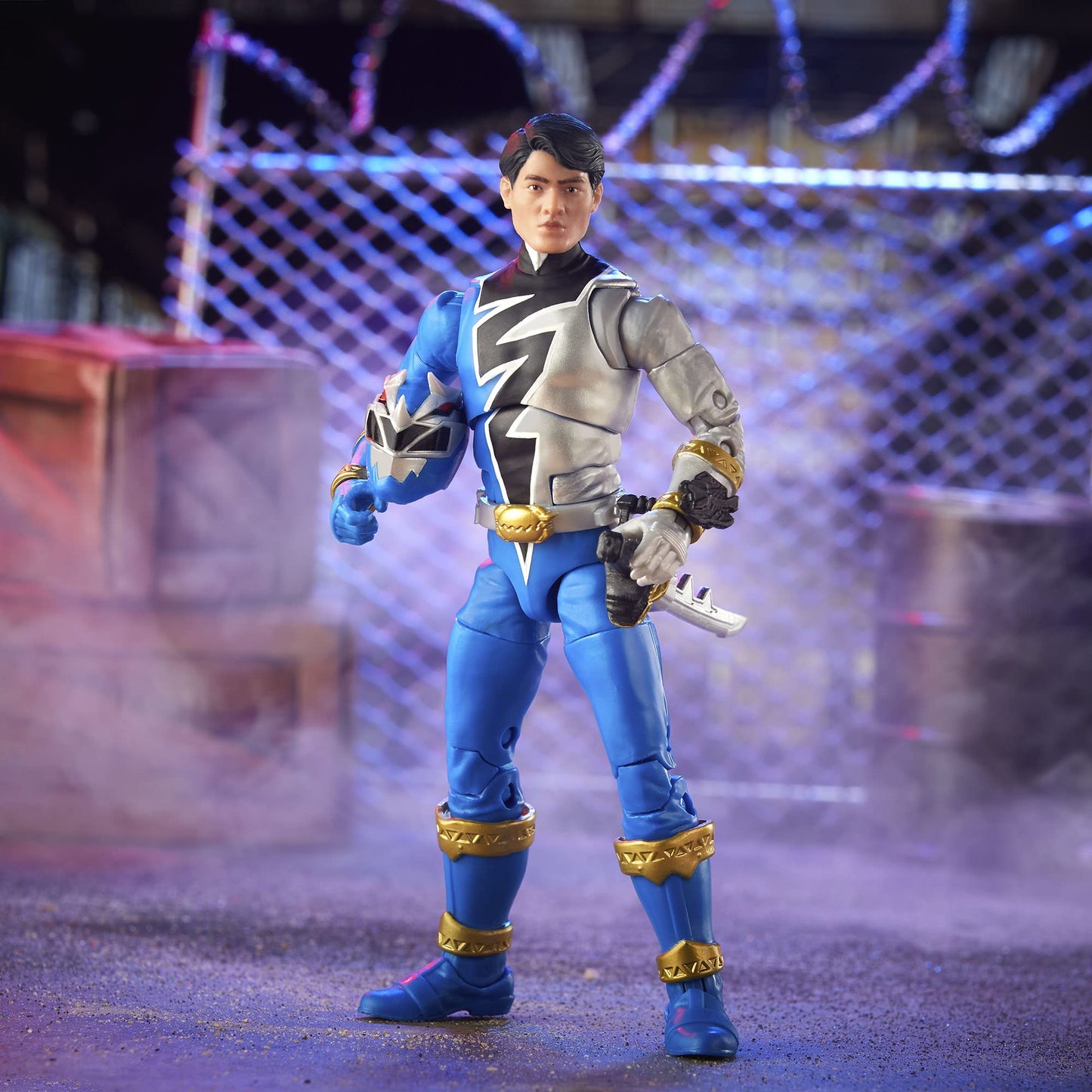 Power Rangers Lightning Collection Dino Fury Blue Ranger 6-Inch Premium Collectible Figure with Accessories