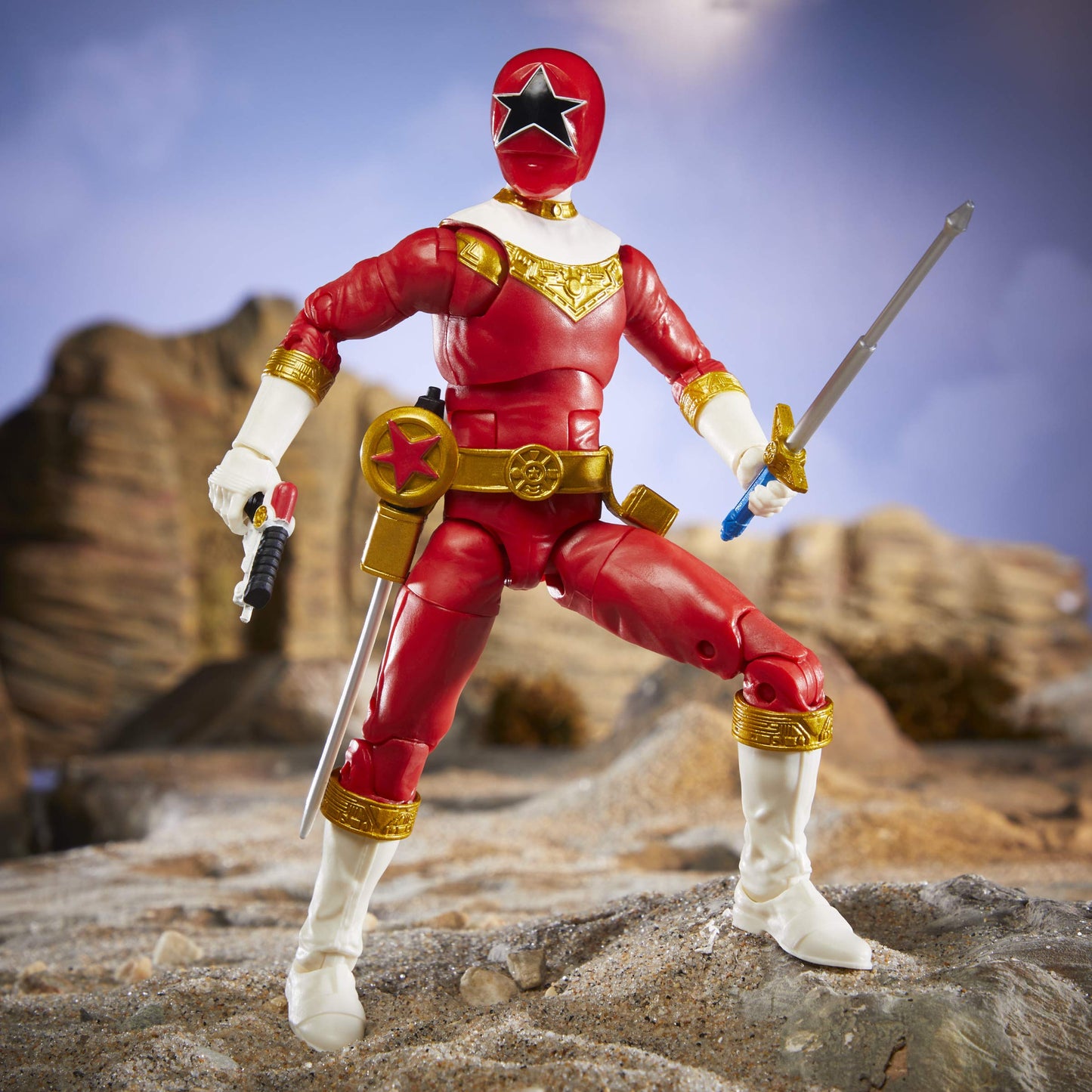 Power Rangers Lightning Collection Zeo Red Ranger 6-Inch Premium Collectible Action Figure with Accessories