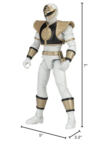 Mighty Morphin Power Rangers 6.5-Inch White Ranger Legacy Figure – Collectible Hero