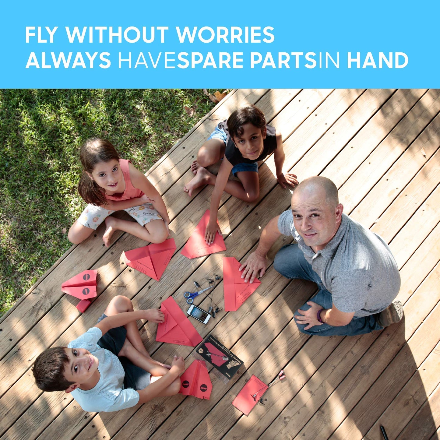 POWERUP Spare Parts Kit 4.0 — Extra Parts for The 4.0 Flying Smartphone-Powered Paper Plane Kit