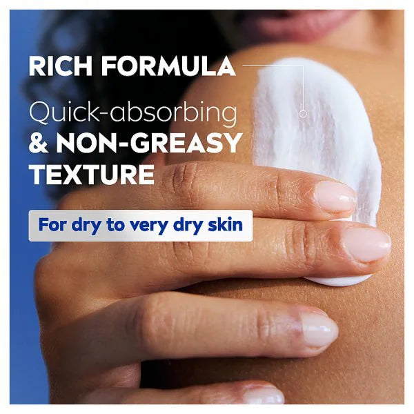 Nivea Rich Nourishing Body Lotion Deeply Hydrating & Long-Lasting Moisture for Dry to Very Dry Skin 625 ml/21.13 oz