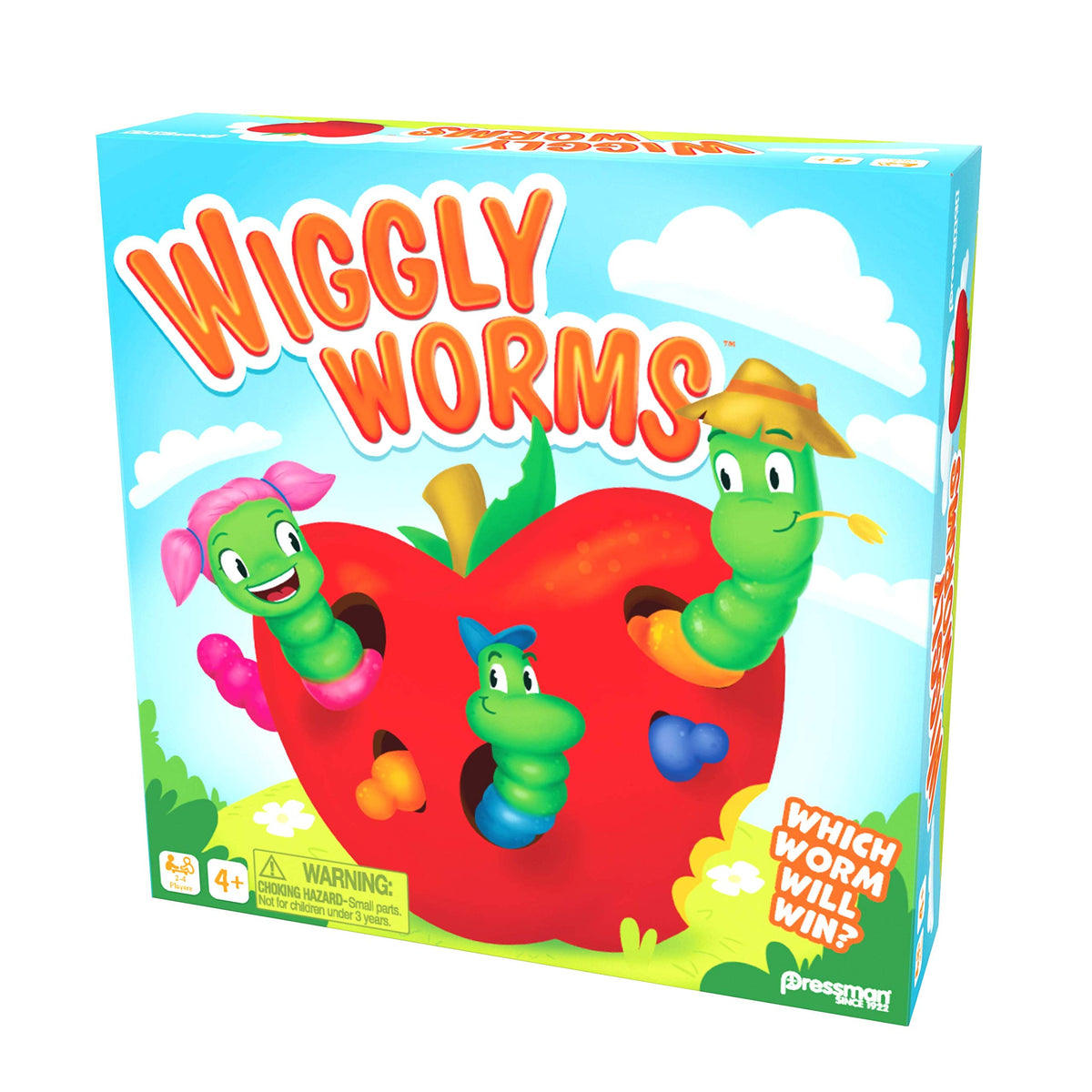 Pressman Wiggly Worms Game - Color Matching Memory for Preschoolers, Ages 4+