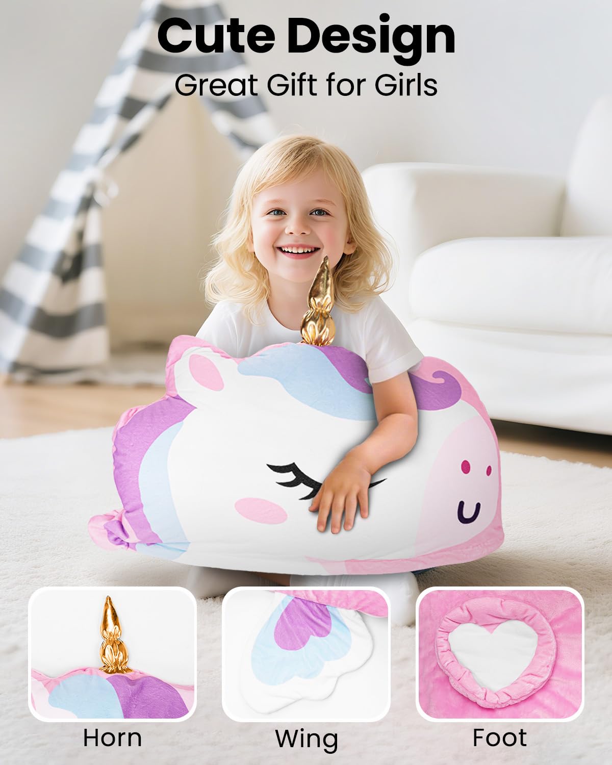 Primlect Kids Sleeping Bag with Pillow – Plush Nap Mat for Preschool & Travel (Pink)